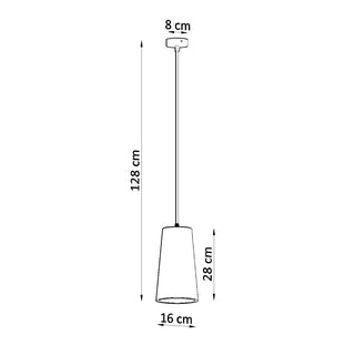 Ceramic Cone Pendant Light – White Scandinavian Lamp for Living Room Lighting