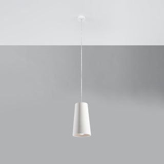 Ceramic Cone Pendant Light – White Scandinavian Lamp for Living Room Lighting