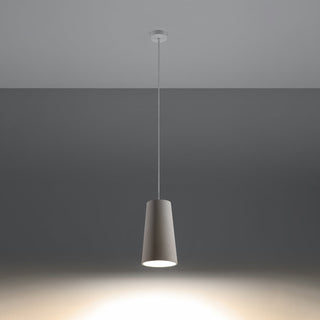 Ceramic Cone Pendant Light – White Scandinavian Lamp for Living Room Lighting
