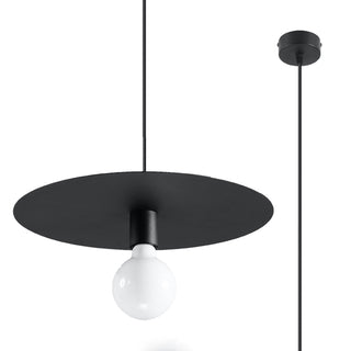 Black Steel Pendant Light – Modern Designer Pendant Lamp With Warm Ambient Lighting