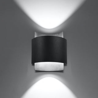 Applique murale industrielle - Lampe murale minimaliste à finition noire pour un éclairage ambiant chaleureux