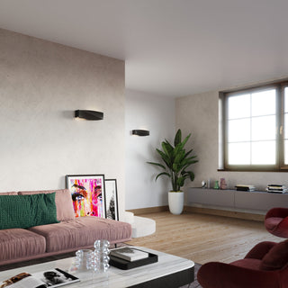Applique murale noire moderne – Lampe murale en céramique | Luminaire minimaliste contemporain