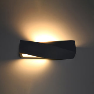Applique murale noire moderne – Lampe murale en céramique | Luminaire minimaliste contemporain