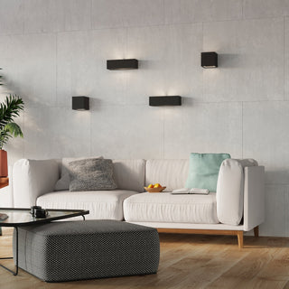 Applique Murale en Céramique Noire – Luminaire Géométrique Moderne pour un Éclairage Ambiant Chaleureux