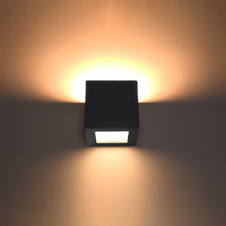 Applique Murale en Céramique Noire – Luminaire Géométrique Moderne pour un Éclairage Ambiant Chaleureux