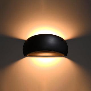 Applique murale en céramique noire – Lampe murale moderne minimaliste | Éclairage d'ambiance élégant