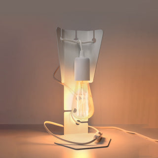 White Steel Desk Lamp – Adjustable Designer Task Lighting for Office Work