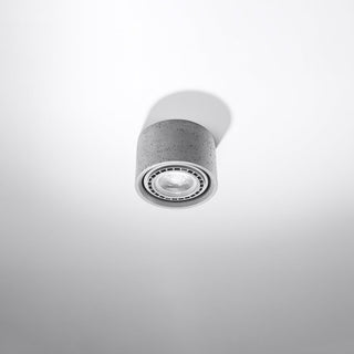 Plafonnier en béton gris – Luminaire moderne et minimaliste pour éclairage de salon