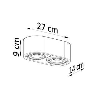 Plafonnier en béton gris – Plafonnier moderne minimaliste | Luminaire compact et durable