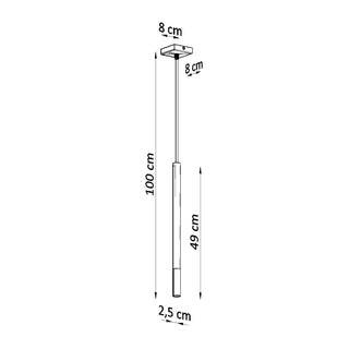 Suspension tube moderne noire et or – Luminaire suspendu pour îlot de cuisine