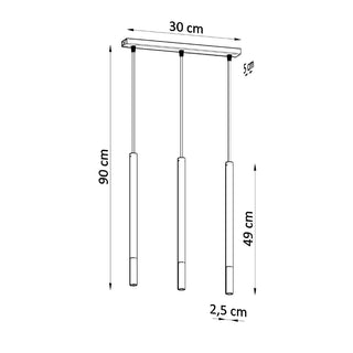 Suspension noire et or – Plafonnier moderne 3 lumières | Luminaire design sculptural