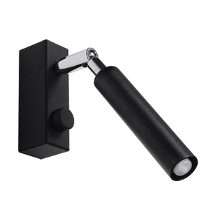 Adjustable Black Wall Light – Modern Tube Wall Lamp | Accent Lighting Fixture