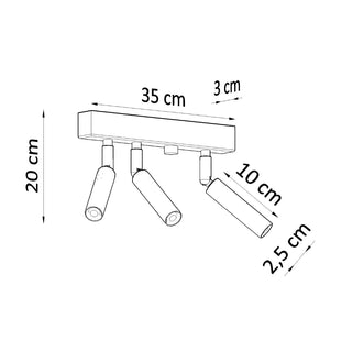Plafonnier Orientable – Spot Moderne Noir à Tête Directable de Lumavera