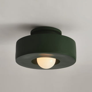 Round flush mount ceiling light, modern eco friendly kitchen