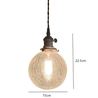 Small globe pendant lamp from side — black gold ceiling fixture