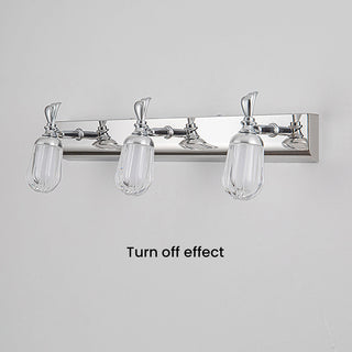 Silver LED brushed vanity wall sconce — modern bathroom fixture