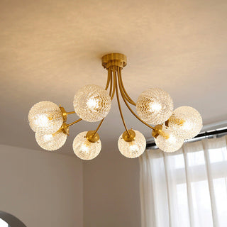 Mid century metal circle chandelier large living room pendant