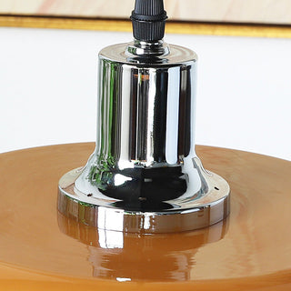 Suspension Bauhaus – Lampe dôme en verre couleur café pour salle à manger