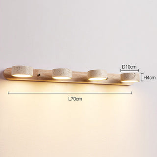Applique murale rustique pour salle de bain – Applique murale en bois avec luminaire LED pour coiffeuse