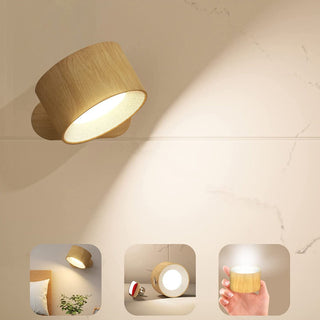 LED rotation spotlight close-up — modern 360° wall fixture