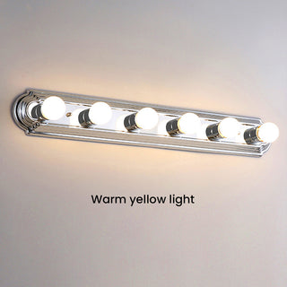 Applique murale de salle de bain en métal nordique - Luminaire argenté compatible ampoule E27