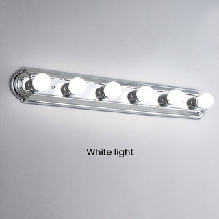 Applique murale de salle de bain en métal nordique - Luminaire argenté compatible ampoule E27