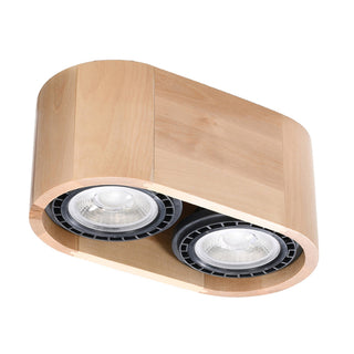Plafonnier en bois naturel – Luminaire en bois minimaliste pour salon