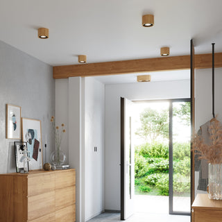 Plafonnier en bois naturel – Luminaire en bois minimaliste pour salon