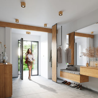 Plafonnier en bois naturel – Luminaire en bois minimaliste pour salon