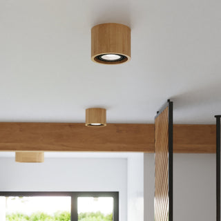 Plafonnier en bois naturel – Luminaire en bois minimaliste pour salon