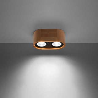 Plafonnier en bois naturel – Luminaire en bois minimaliste pour salon