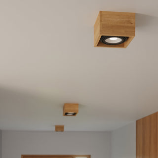 Natural Wood Ceiling Light – Minimalist Scandinavian Lamp | Warm Ambient Lighting