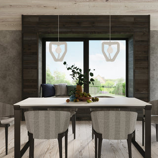 White Pendant Light – Minimalist Pendant Lamp for Living Room Lighting by Lumavera