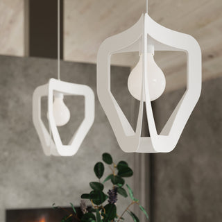 White Pendant Light – Minimalist Pendant Lamp for Living Room Lighting by Lumavera