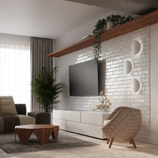 Applique murale blanche moderne – Éclairage de salon contemporain | Luminaire d'appoint Lumavera
