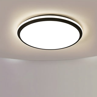 Circular LED ceiling light white metal – minimalist