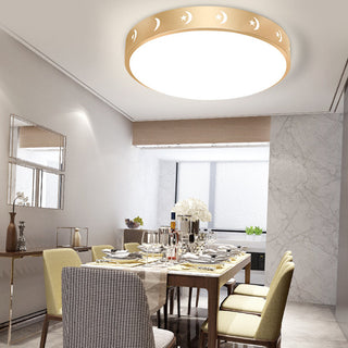 Gold vintage flush ceiling light round – warm finish