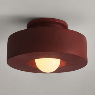 Eco friendly round ceiling fixture in kitchen, modern flush mount