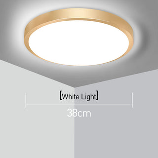 Gold Flush Mount Light - Vintage Round Ceiling Fixture With Warm Gold Finish