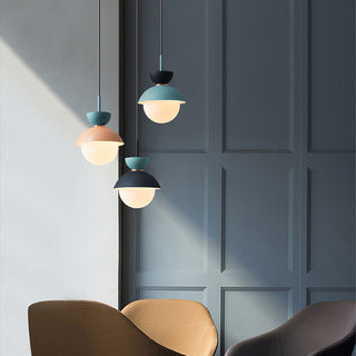 Colorful metal double head G9 pendant — hanging ceiling lamp