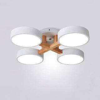 Modern acrylic multi-head ceiling lamp, diffused warm light