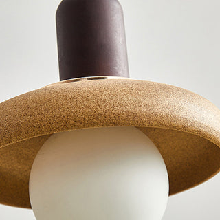 Vintage ceramic frosted pendant styled — small cozy ceiling lamp