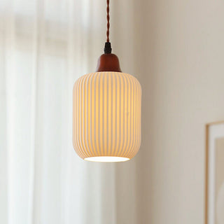 Vintage white ceramic pendant for Nordic dining room