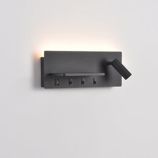 Modern adjustable LED bedside iron wall sconce — reading