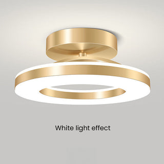 Gold ring LED ceiling light, luxury modern geometry lamp