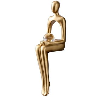 malmo gold sculptures handcrafted resin art elegant modern home decor accent front view