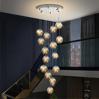 Custom Chandelier – Modern Light Fixture with Adjustable LED Lighting & Crystal Shades