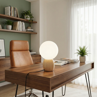 Nordic Table Lamp – Wooden Bedside Lamp With Soothing Light Fixture & Custom Temperature