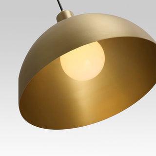 Suspension en laiton - Lampe dôme moderne du milieu du siècle avec câble réglable
