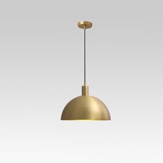 Suspension en laiton - Lampe dôme moderne du milieu du siècle avec câble réglable